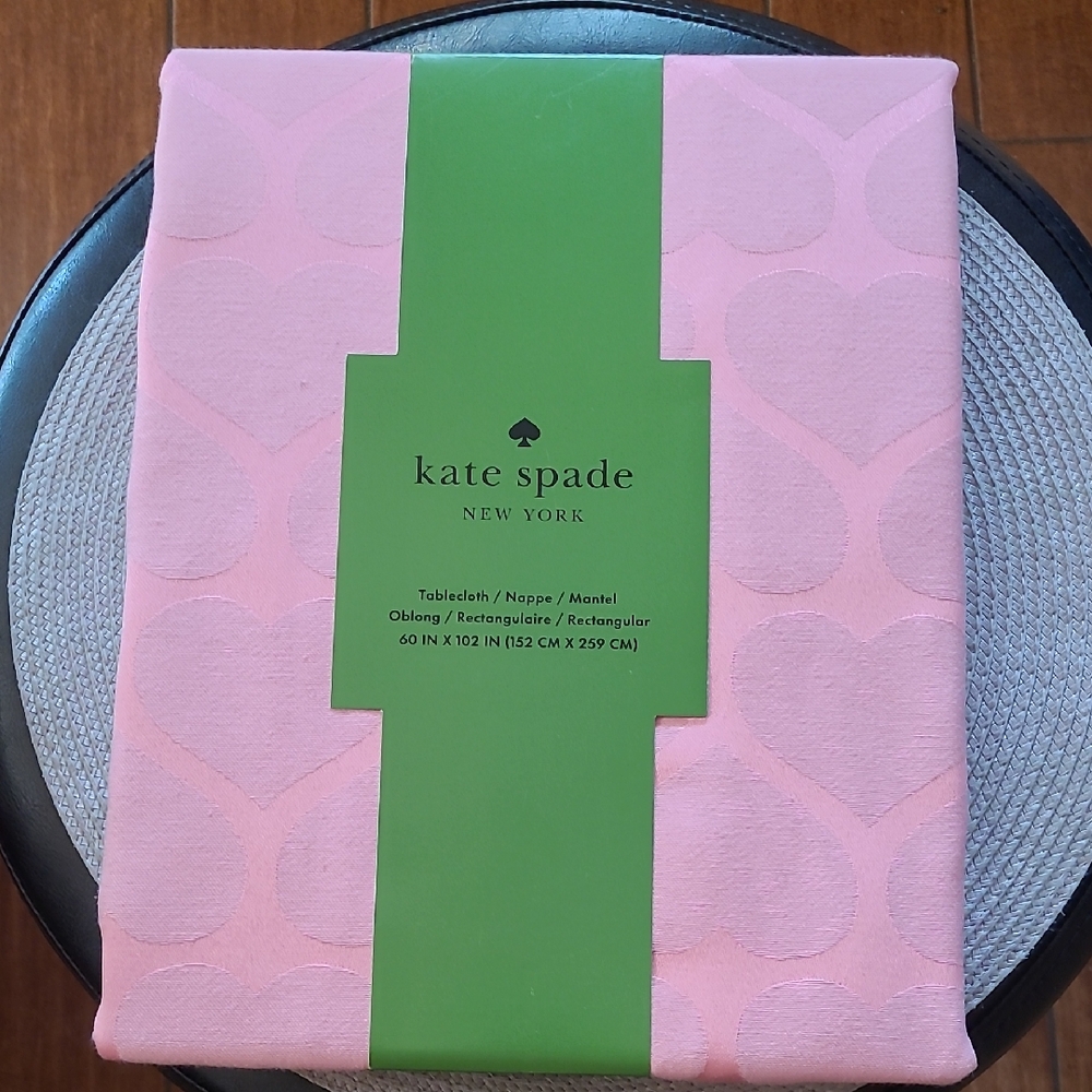 Kate Spade Hearts Oblong Tablecloth